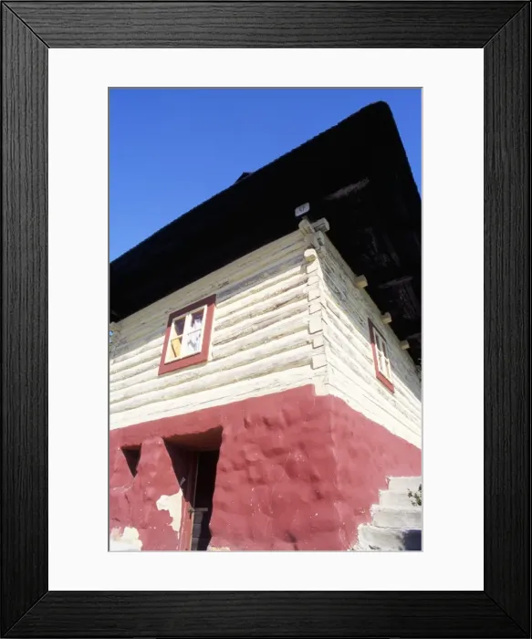 Framed Print : One of the finest traditional village houses with its Framed Print : One of the finest traditional village houses with its