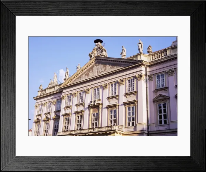 Framed Print : Facade detail of neo-classical Primates Palace dating from 1781 Framed Print : Facade detail of neo-classical Primates Palace dating from 1781