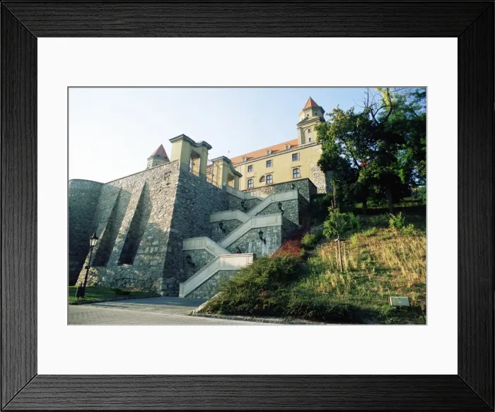 Framed Print : Gothic 15th century castle with section of outer wall Framed Print : Gothic 15th century castle with section of outer wall