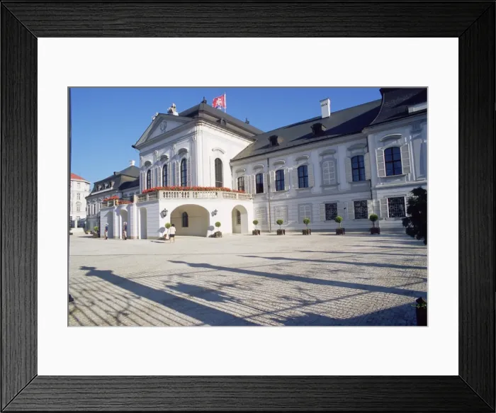 Framed Print : Rococo Grassalkovich Palace dating from the 1760s Framed Print : Rococo Grassalkovich Palace dating from the 1760s