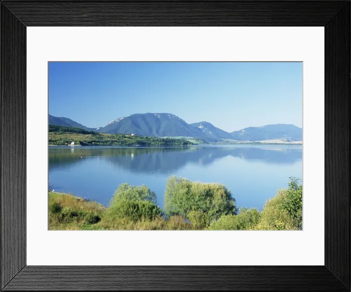 Framed Print : Liptovska Mara Lake and Chocske Hills