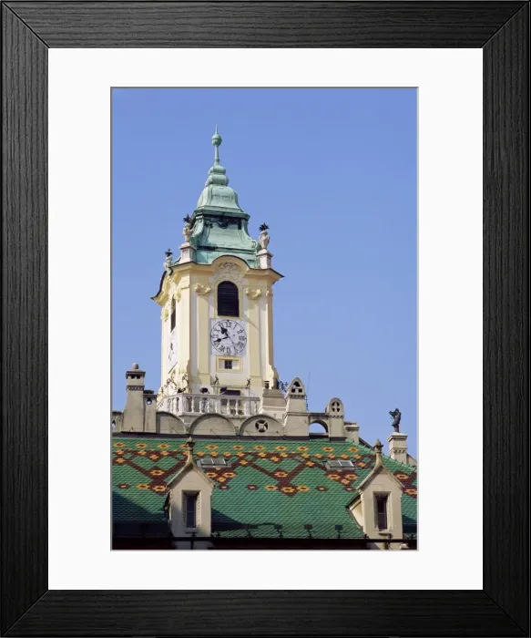Framed Print : Tower and decorated roof of the Old Town Hall Framed Print : Tower and decorated roof of the Old Town Hall