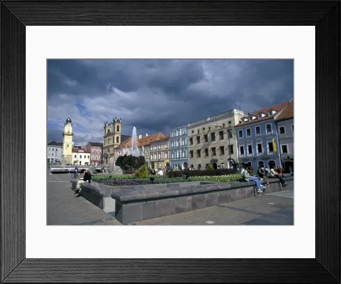 Framed Print : Buildings around the town square Framed Print : Buildings around the town square