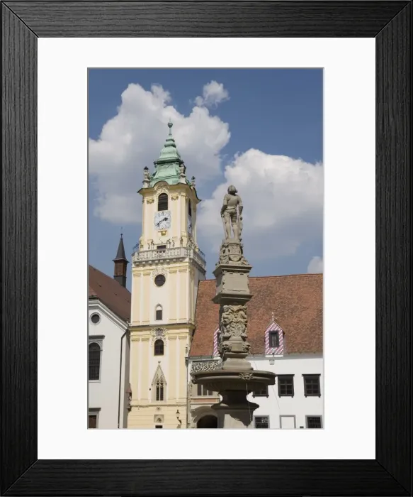 Framed Print : Tower and fountain Framed Print : Tower and fountain
