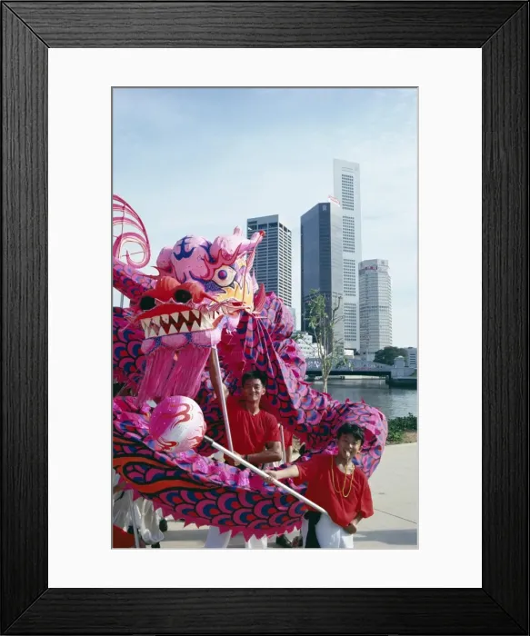 Framed Print : Chinese dragon dancers Framed Print : Chinese dragon dancers