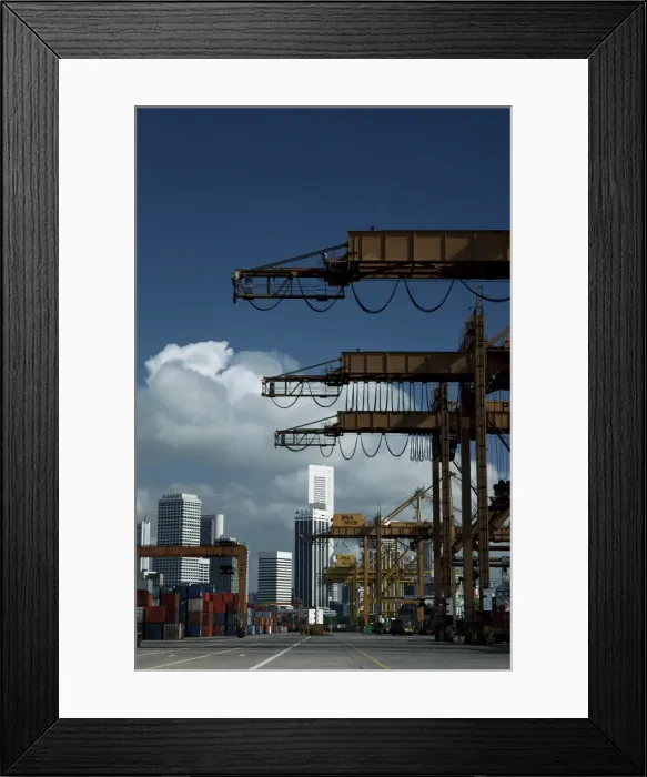 Framed Print : Container terminal Framed Print : Container terminal