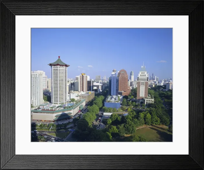 Framed Print : View over the Orchard Road district Framed Print : View over the Orchard Road district