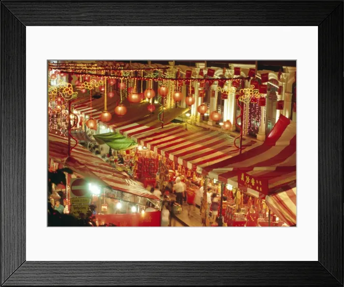 Framed Print : Stalls with lanterns Framed Print : Stalls with lanterns