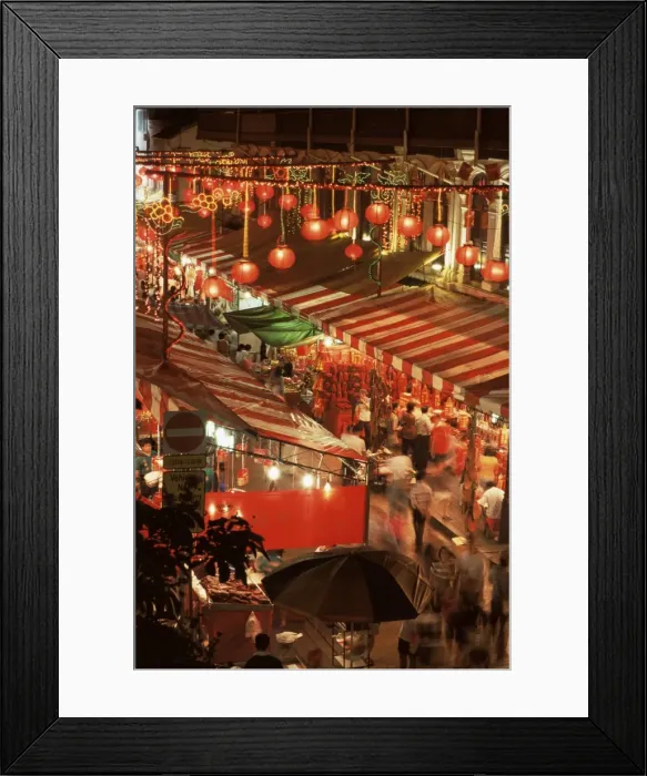 Framed Print : Lanterns and stalls Framed Print : Lanterns and stalls