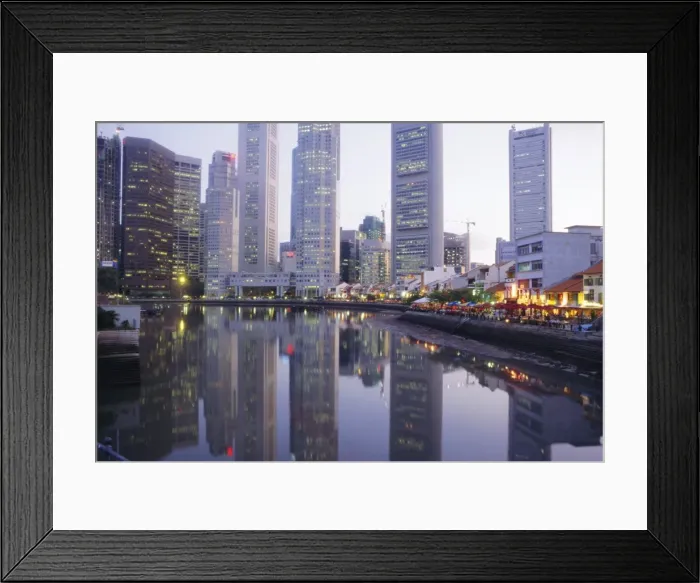 Framed Print : Raffles Place reflections Framed Print : Raffles Place reflections