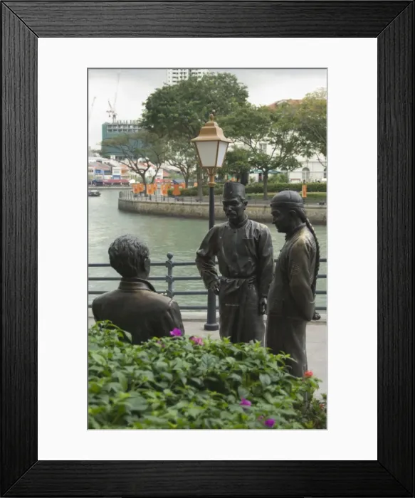 Framed Print : Sculpure of Chinese Merchants Framed Print : Sculpure of Chinese Merchants