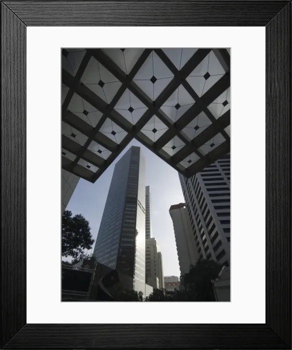 Framed Print : Raffles Place in the Financial District Framed Print : Raffles Place in the Financial District