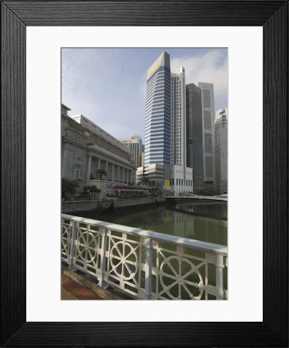 Framed Print : The Fullerton Hotel and the Financial District beyond Framed Print : The Fullerton Hotel and the Financial District beyond