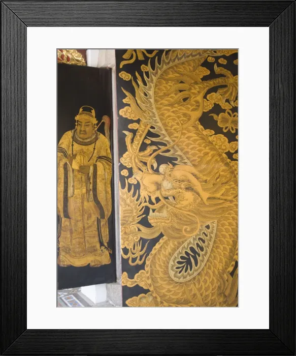 Framed Print : Painted temple dooors Framed Print : Painted temple dooors