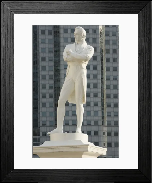 Framed Print : Statue of Sir Stamford Raffles at Raffles Landing Site Framed Print : Statue of Sir Stamford Raffles at Raffles Landing Site