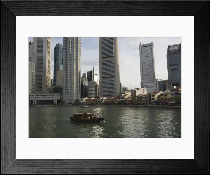 Framed Print : Ferry, Boat Quay Framed Print : Ferry, Boat Quay