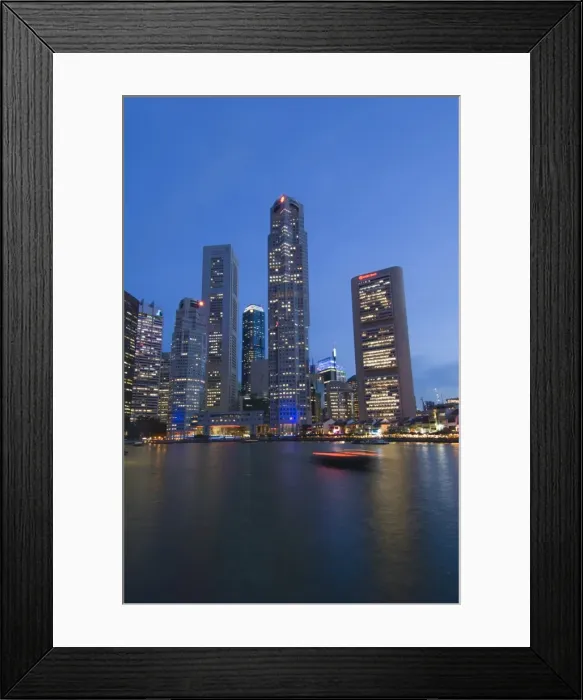Framed Print : Boat Quay and the Financial District at dusk Framed Print : Boat Quay and the Financial District at dusk
