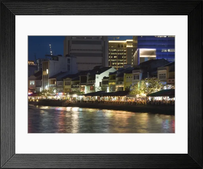 Framed Print : Boat Quay in the evening Framed Print : Boat Quay in the evening
