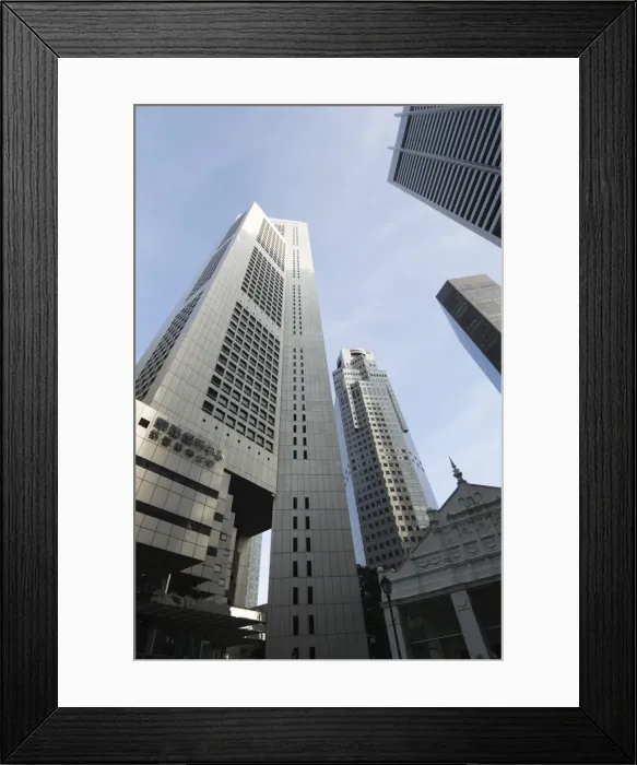 Framed Print : Raffles Place in the Financial District Framed Print : Raffles Place in the Financial District