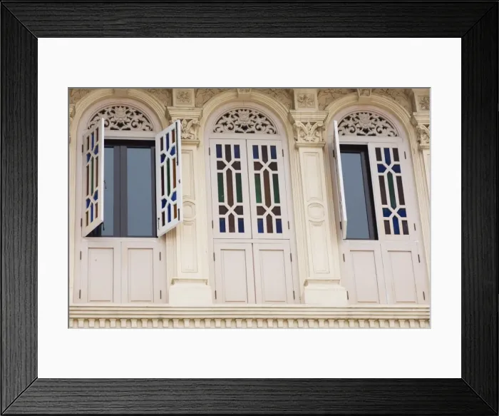 Framed Print : Shutters and windows in Chinatown Framed Print : Shutters and windows in Chinatown