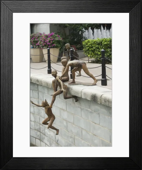 Framed Print : Sculpure of children playing Framed Print : Sculpure of children playing