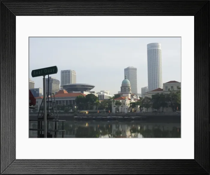 Framed Print : Boat Quay looking towards the Colonial District Framed Print : Boat Quay looking towards the Colonial District