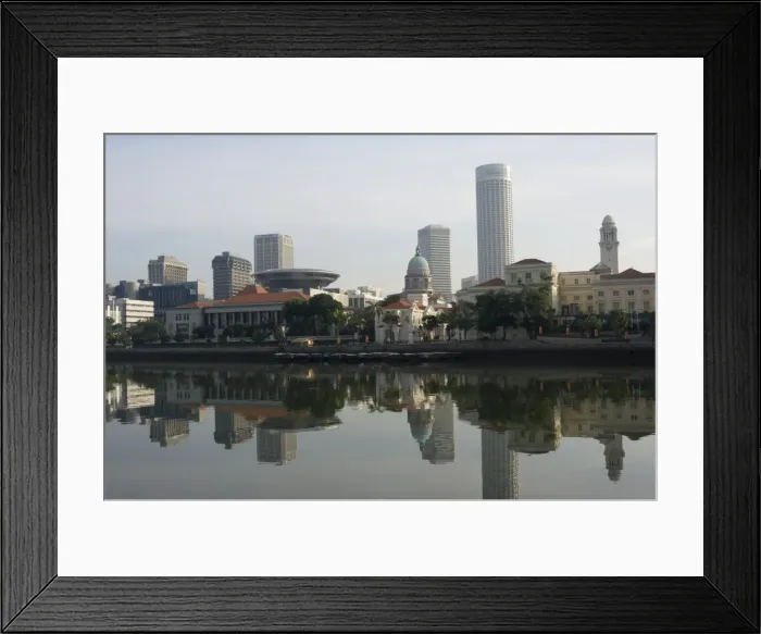 Framed Print : Parliament Buildings from Boat Quay Framed Print : Parliament Buildings from Boat Quay
