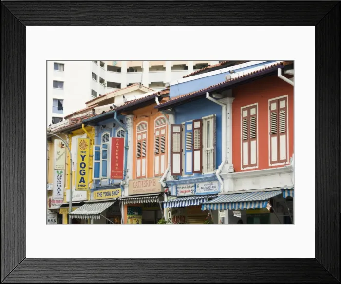 Framed Print : Shops in Little India Framed Print : Shops in Little India