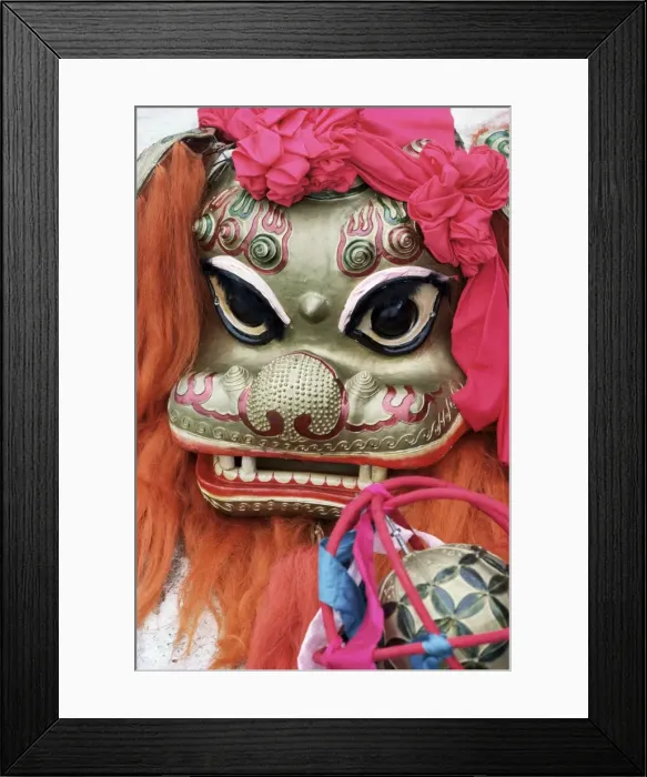 Framed Print : Lion mask, festival Framed Print : Lion mask, festival