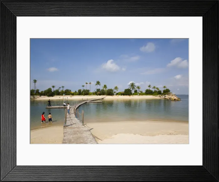 Framed Print : Tropical Siloso beach Framed Print : Tropical Siloso beach