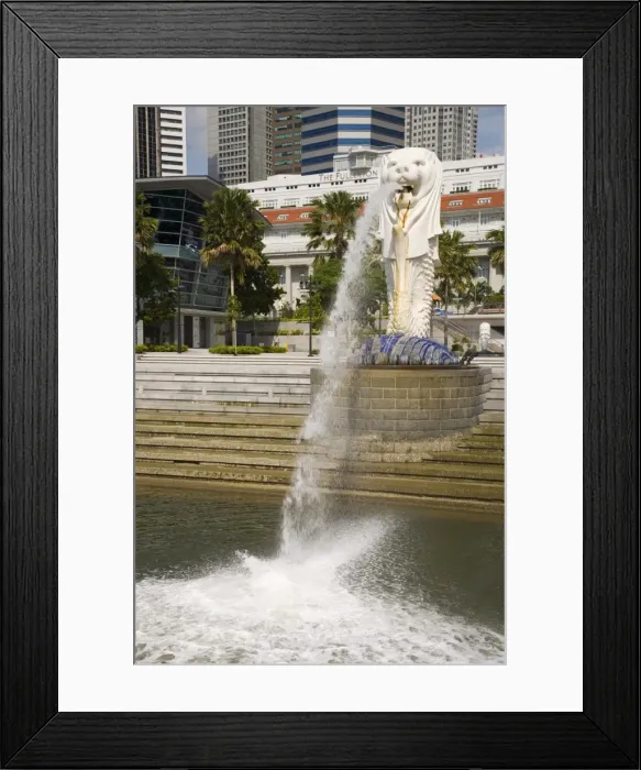 Framed Print : The Merlion statue