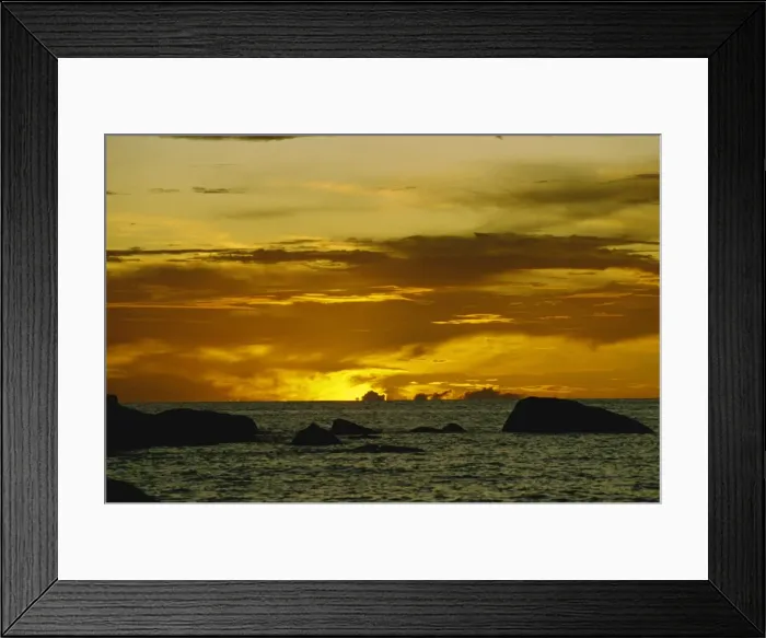 Framed Print : Sunset, Seychelles Framed Print : Sunset, Seychelles