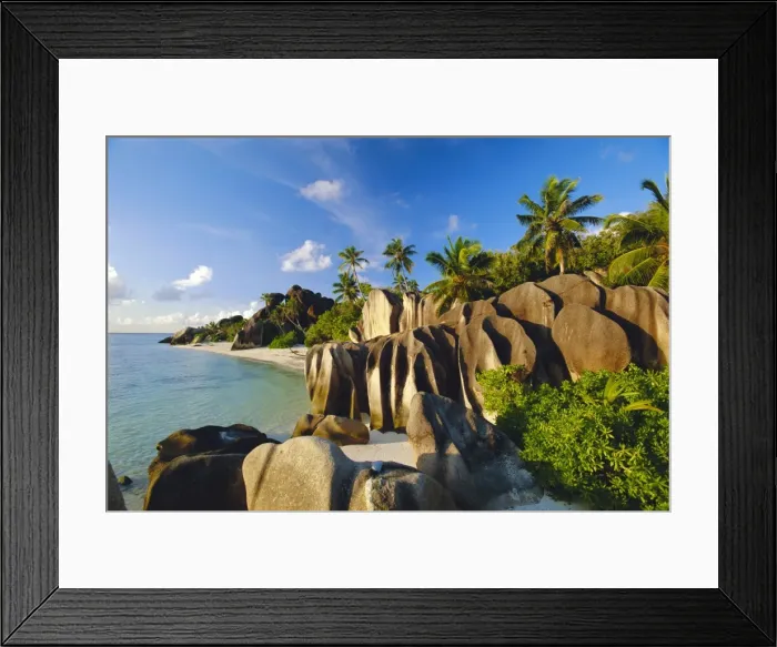 Framed Print : Anse Source d Argent Beach Framed Print : Anse Source d Argent Beach