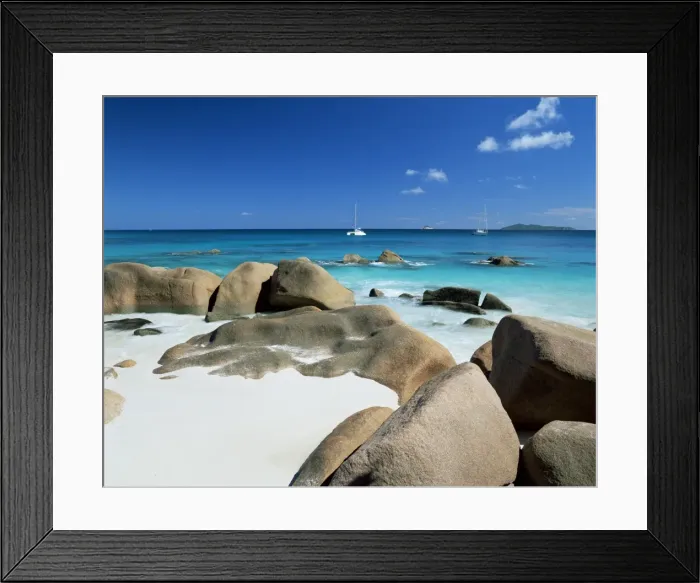 Framed Print : Beach, Anse Lazio Framed Print : Beach, Anse Lazio