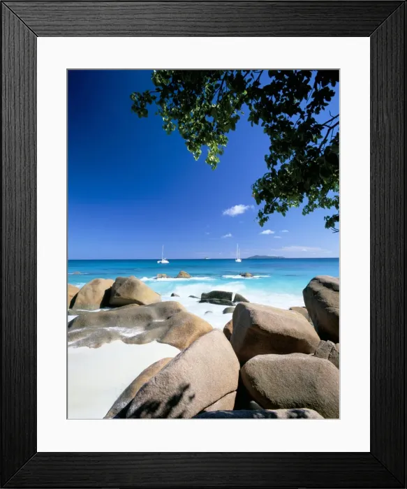 Framed Print : Beach, Anse Lazio Framed Print : Beach, Anse Lazio