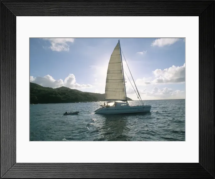 Framed Print : Catamaran, island of Praslin Framed Print : Catamaran, island of Praslin