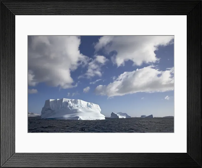 Framed Print : Icebergs and clouds at Laurie Island Framed Print : Icebergs and clouds at Laurie Island