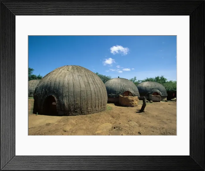 Framed Print : A Zulu Dwelling
