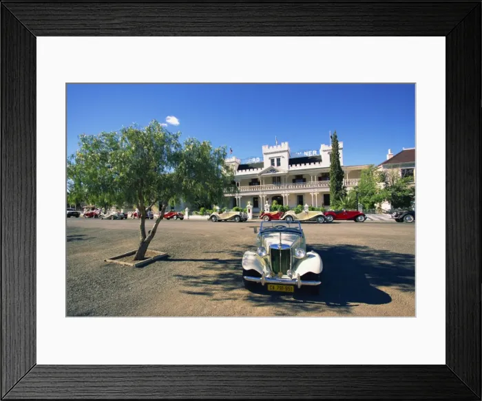 Framed Print : MG car at Lord Milner Hotel Framed Print : MG car at Lord Milner Hotel
