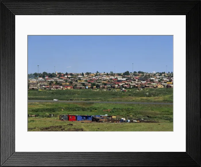 Framed Print : Shanty towns of Soweto Framed Print : Shanty towns of Soweto