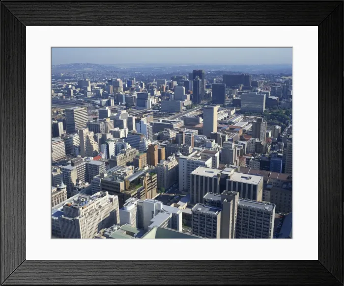 Framed Print : Aerial view over the Financial District Framed Print : Aerial view over the Financial District