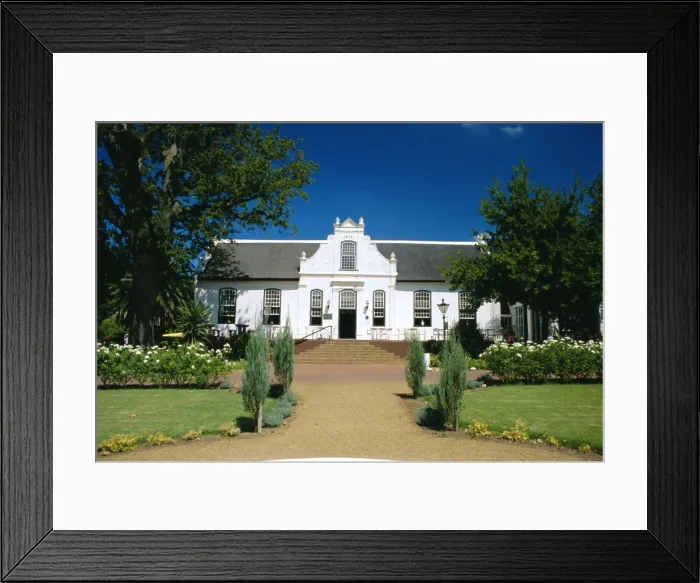 Framed Print : Cape Dutch architecture, early 19th c Framed Print : Cape Dutch architecture, early 19th c