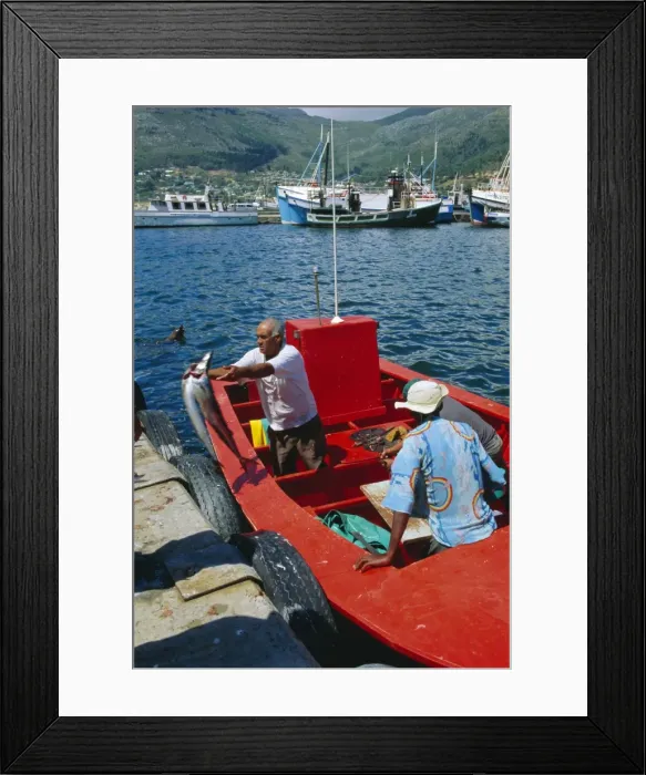 Framed Print : Fisherman unloading catch Framed Print : Fisherman unloading catch