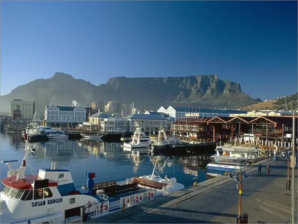 The V & A. waterfront and Table Mountain cape Town