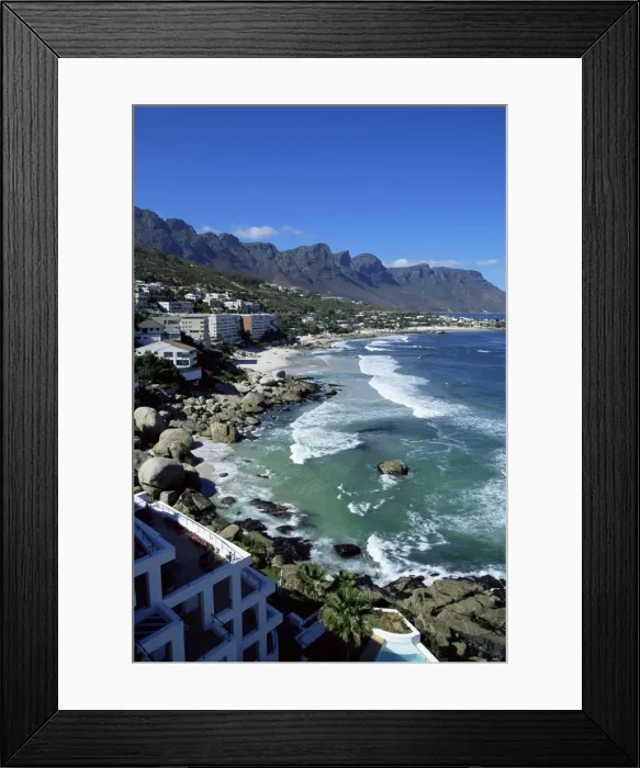 Framed Print : Exclusive houses at the upmarket Clifton beach Framed Print : Exclusive houses at the upmarket Clifton beach