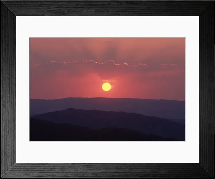 Framed Print : Sunset, Hluhluwe and Umfolozi Game Reserve Framed Print : Sunset, Hluhluwe and Umfolozi Game Reserve
