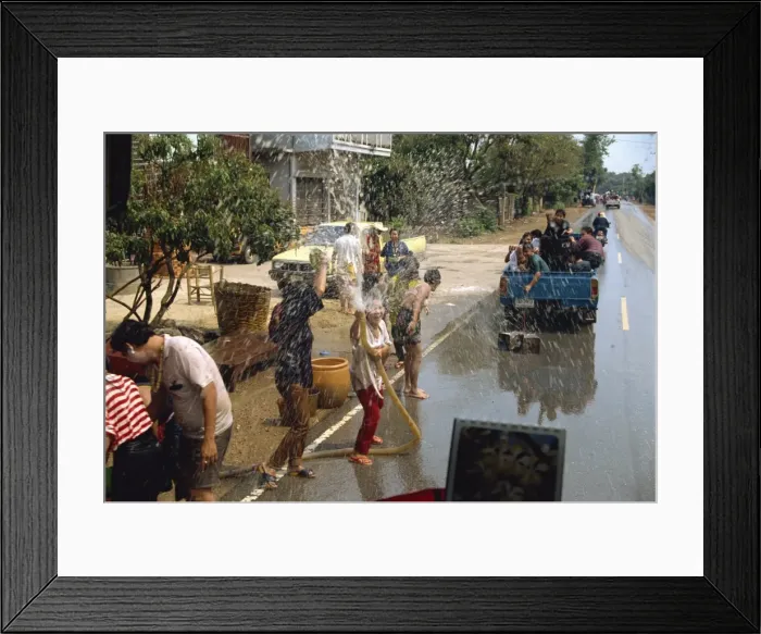 Framed Print : Water Festival at New Year Framed Print : Water Festival at New Year