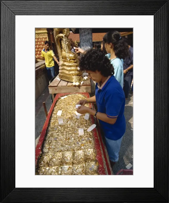 Framed Print : Woman with gold leaf Framed Print : Woman with gold leaf