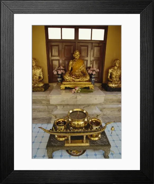 Framed Print : Buddha statues covered in gold leaf Framed Print : Buddha statues covered in gold leaf