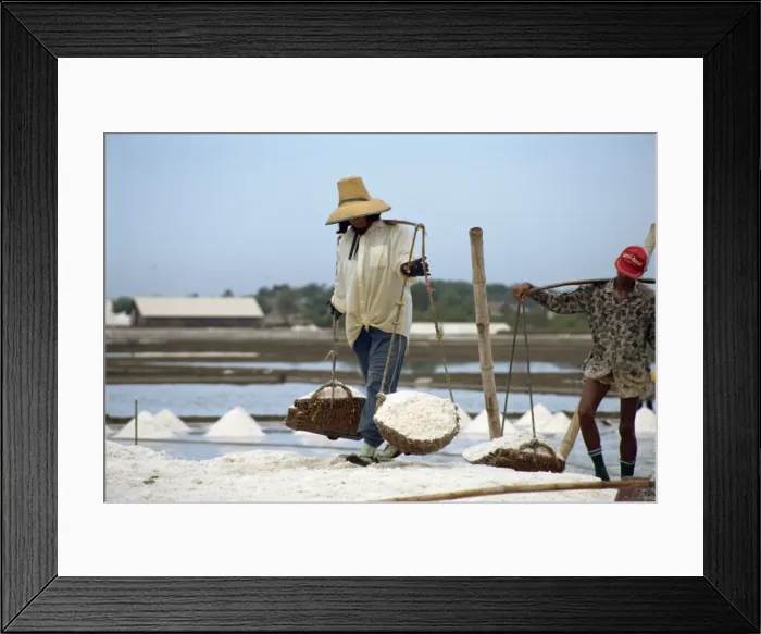 Framed Print : Salt workers Framed Print : Salt workers